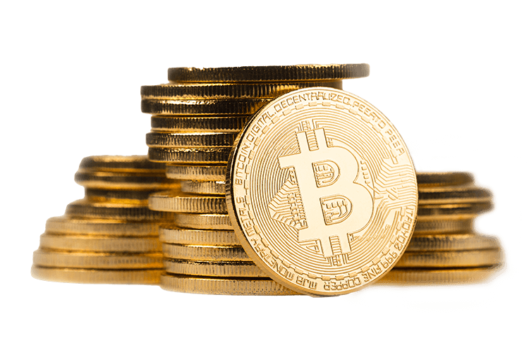 An image of Bitcoin coins.