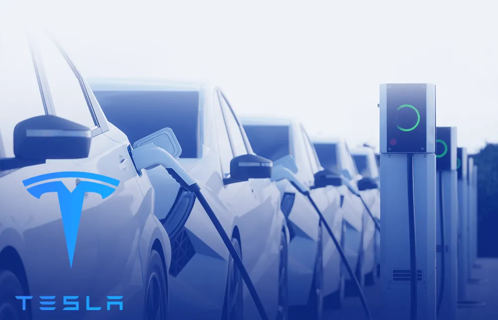 I veicoli elettrici Tesla vengono caricati