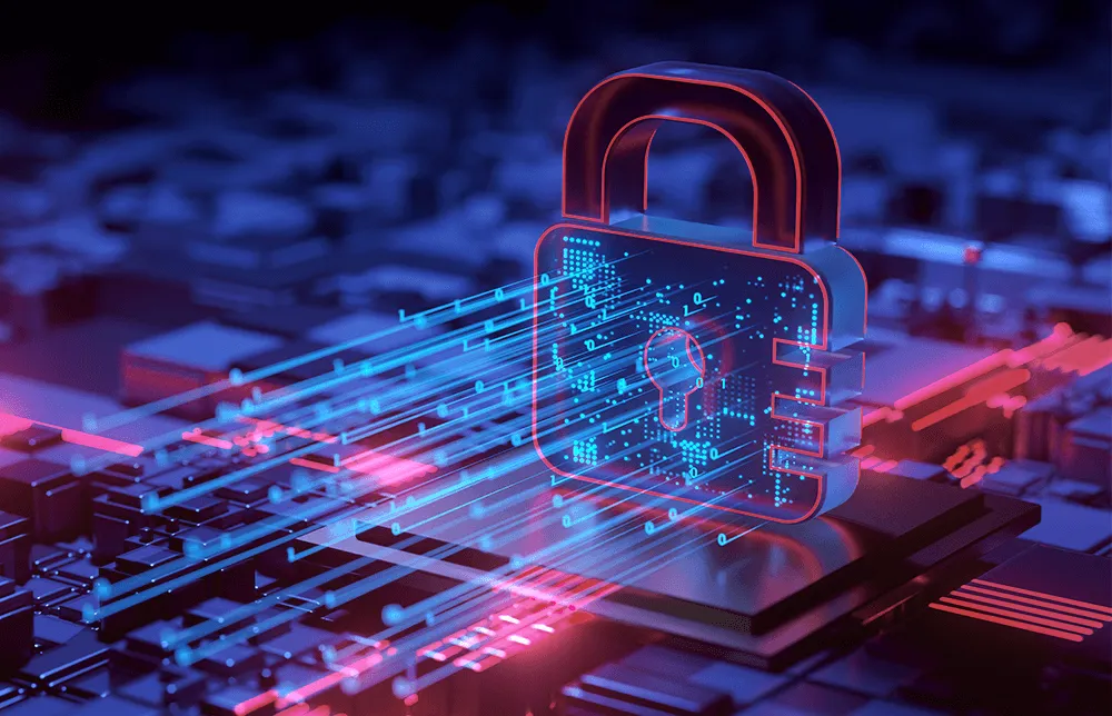 An illustration of cyber security ion digital information An illustration of cyber security ion digital information