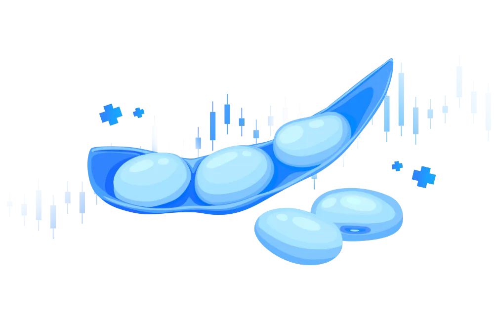 an illustration of soybeans